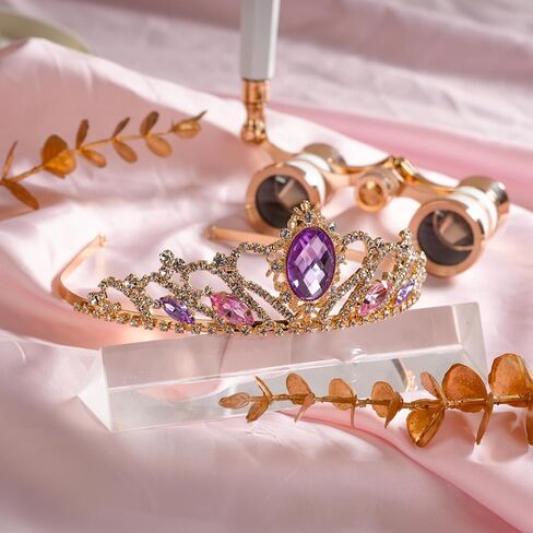 Princess Crown Sparkle Gold Crown عقال الأميرة إكسسوارات لحفلة عيد الميلاد عيد الهالوين in Kuwait