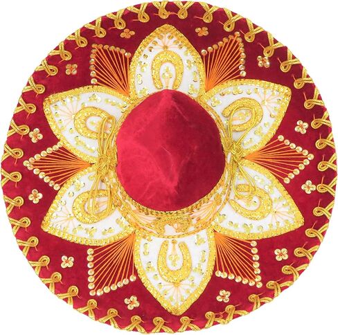 Leos Imports Authentic Mexican Mariachi Sombrero - Unisex Adult, Exquisite Embroidery and Sequins, Made in Mexico in Saudi Arabia