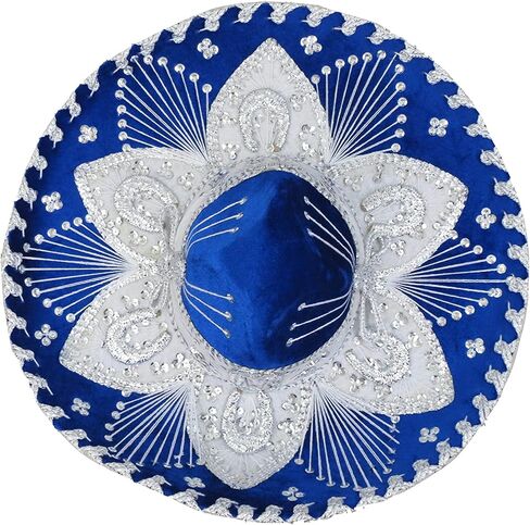 Leos Imports Authentic Mexican Mariachi Sombrero - Unisex Adult, Exquisite Embroidery and Sequins, Made in Mexico in Saudi Arabia