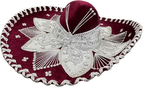 Leos Imports Authentic Mexican Mariachi Sombrero - Unisex Adult, Exquisite Embroidery and Sequins, Made in Mexico in Saudi Arabia