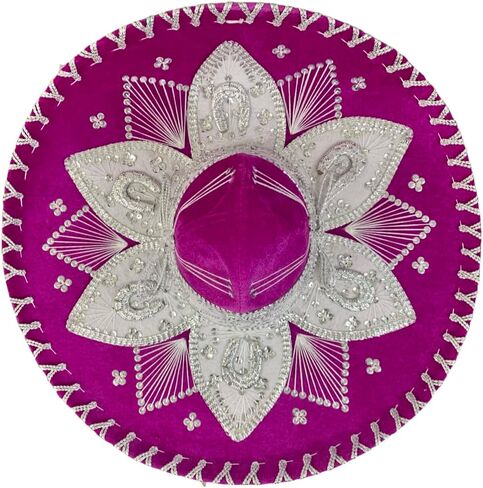 Leos Imports Authentic Mexican Mariachi Sombrero - Unisex Adult, Exquisite Embroidery and Sequins, Made in Mexico in Saudi Arabia