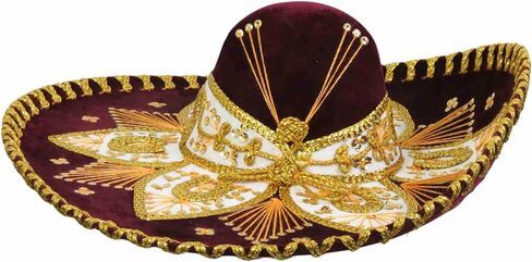 Leos Imports Authentic Mexican Mariachi Sombrero - Unisex Adult, Exquisite Embroidery and Sequins, Made in Mexico in Saudi Arabia