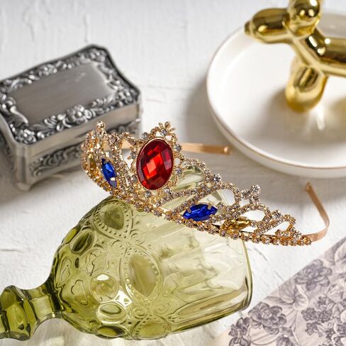 Princess Crown Sparkle Gold Crown عقال الأميرة إكسسوارات لحفلة عيد الميلاد عيد الهالوين in Kuwait