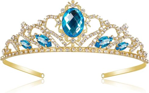 Princess Crown Sparkle Gold Crown Headband Princess Dress Up Accessories for Halloween Christmas Party in Saudi Arabia