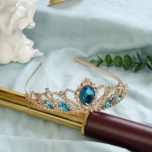 Princess Crown Sparkle Gold Crown Headband Princess Dress Up Accessories for Halloween Christmas Party in Saudi Arabia