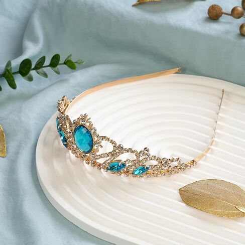 Princess Crown Sparkle Gold Crown Headband Princess Dress Up Accessories for Halloween Christmas Party in Saudi Arabia