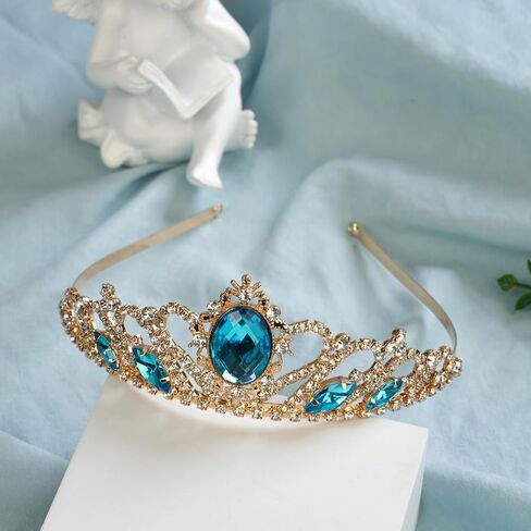 Princess Crown Sparkle Gold Crown Headband Princess Dress Up Accessories for Halloween Christmas Party in Saudi Arabia