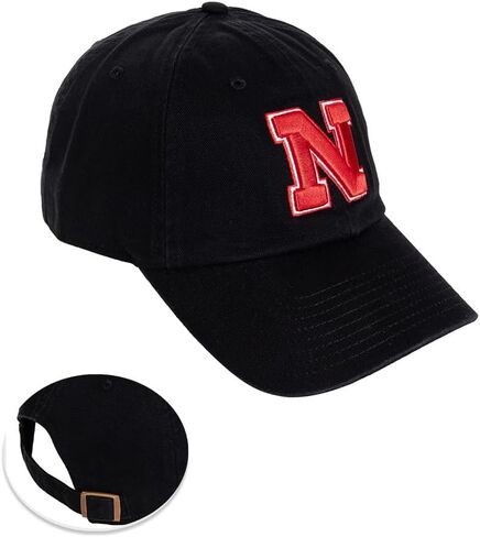 Desert Cactus University of Nebraska Baseball Hat Huskers GBR NU Brimmed Embroirderd Hats Cap Adjustable Cloth Strap Adult (Style C1) White in Saudi Arabia