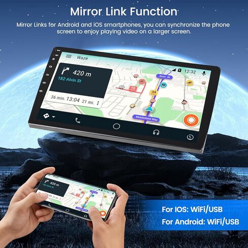 [4G+64G] ستيريو Hikity Android 13 لسيارة Lexus RX300 RX330 RX350 RX400H 2003-2009 مع تشغيل لاسلكي، شاشة لمس عالية الدقة 9 بوصة وراديو ملاحة GPS مع كاميرا احتياطية Android Auto WiFi in Saudi Arabia