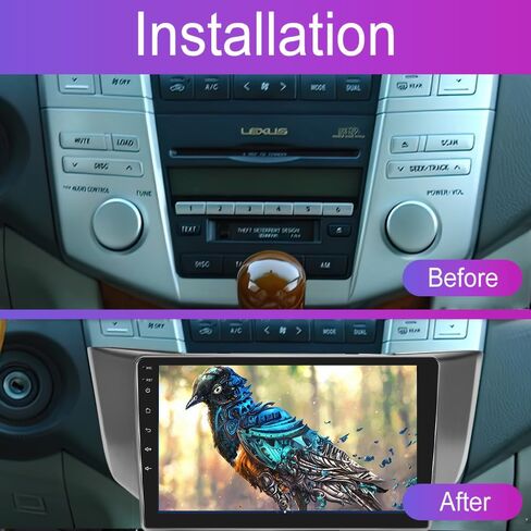 8Core 4+64G Android 15 Car Stereo for Lexus RX330 RX350 RX400H RX300 2003-2009 Wireless Carplay Android Auto DSP, 9 inch 1280*720 IPS Touch Screen Car Radio 59UI GPS 5G WiFi DSP Bluetooth Backup Cam in Kuwait