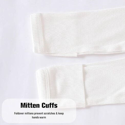 OPAWO ثوب معقود للأطفال حديثي الولادة النائمون طفل رضيع قادم إلى المنزل، فساتين أطفال من الخيزران الفسكوز مع أصفاد قفاز ومجموعة قبعة in Kuwait