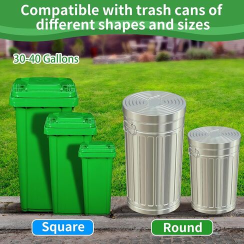 Trash-Can Lock for Animals: Garbage Can Lid Locks for Raccoon Proof,Bear Proof, Squirrels and Dogs,(Fits 30-40 Gallon Cans) - 2 Pack in Saudi Arabia