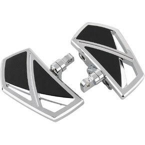 Motorcycle Adjustable Foot Pegs Mini Floorboards Footrest for Harley Dyna Street Bob Super Glide Sportster 883 Touring Street Glide Road King Slim Fat Boy (Riot-Style Chrome) in Kuwait