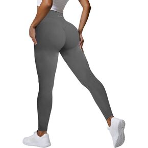 Womens Yoga Pants Seamless Mid High Waisted Tummy Control Butt Lifting Workout Leggings for Women Running in Saudi Arabia