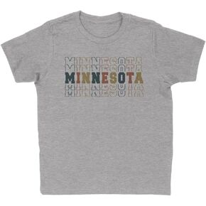Stacked Minnesota Kids T-Shirt Youth in Saudi Arabia