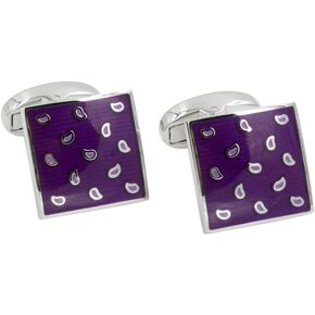 Tear Drop Purple Cufflinks | Wedding Anniversary Present | Husband Pressie for Men | Premium Cuff Links in Saudi Arabia