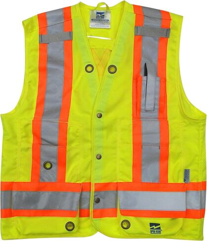Viking Mens Open Road Surveyor Safety Stef - Twill Polyester Class 2 مع حزمة مقاس 14 بوصة على ظهرها in Saudi Arabia