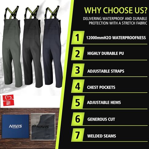 وزرة مريلة Workwear للرجال المقاوم للمياه القابلة للتعديل لصيد الأسماك والعمل في الهواء الطلق in Kuwait