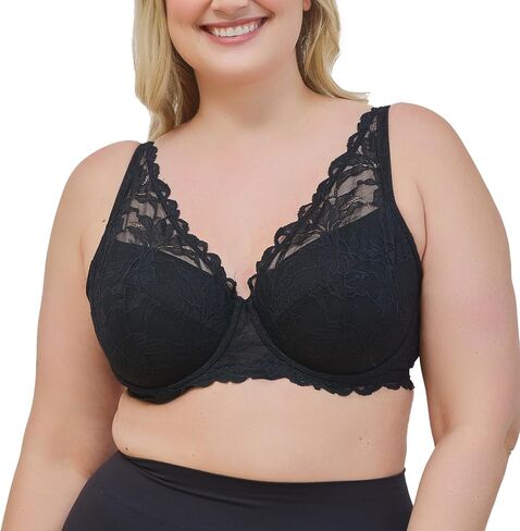Leading Lady, The Willow, Underwire Bra for Women, Lace Design, Adjustable Straps, Foam Cups, Full Coverage, Plunge Bra in Saudi Arabia