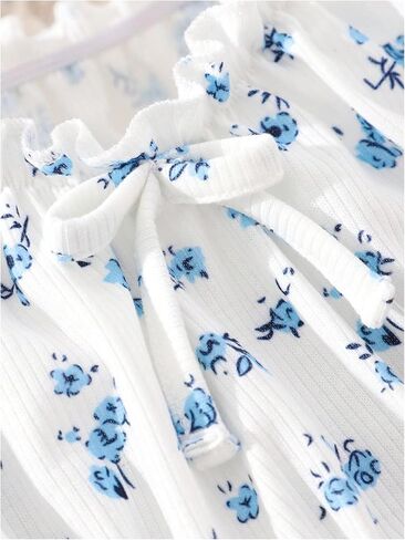 الأفق الفتاة الصيفية الأزهار الأزهار الأكمام تي القمصان زخرفة القوس القوس الأمامي محصول المحصول in Kuwait