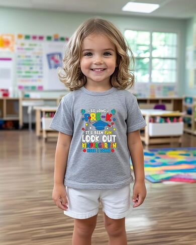 Kindergarten Shirt for Girls Boys Kids Toddler First Day of School Shirts Back to School in My Kindergarten Era Tshirt 2T-7Y in Saudi Arabia