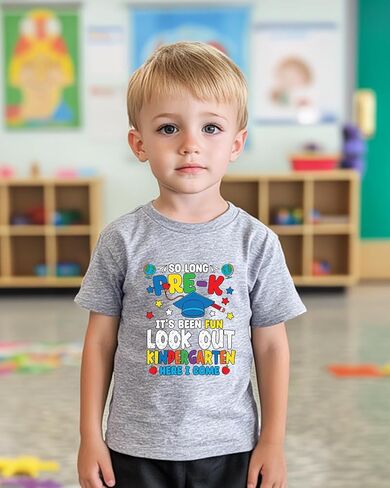 Kindergarten Shirt for Girls Boys Kids Toddler First Day of School Shirts Back to School in My Kindergarten Era Tshirt 2T-7Y in Saudi Arabia