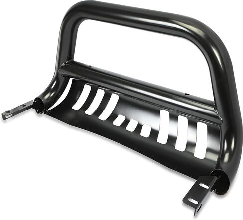 Bull Bar Compatible with 2005-2015 Nissan Armada, 2004-2015 Nissan Titan Brush Guard Front Bumper Grill Grille Guard Protector Brush Push Bar W/Skid Plate Steel Power Coated Black in Kuwait