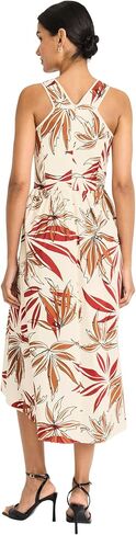 Maggy London Women's Botanical Print High-Low Midi V-Neck Cross-Back-Special Occasion Wedding Guest Dress in Saudi Arabia