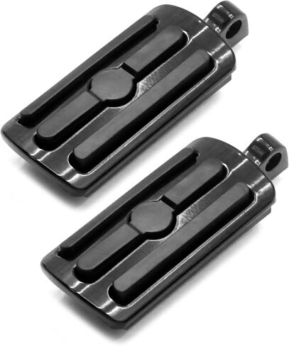 2 PCS Footpegs ، استبدال Harley Softail 2018-2024 Deluxe Fat Boy Heritage Sport Glide Softail Slim Street Breakout ، Gloss Black in Saudi Arabia