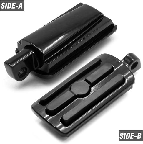 2 PCS Footpegs ، استبدال Harley Softail 2018-2024 Deluxe Fat Boy Heritage Sport Glide Softail Slim Street Breakout ، Gloss Black in Saudi Arabia