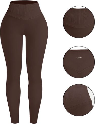 Womens Yoga Pants Seamless Mid High Waisted Tummy Control Butt Lifting Workout Leggings for Women Running in Saudi Arabia