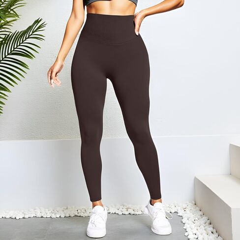Womens Yoga Pants Seamless Mid High Waisted Tummy Control Butt Lifting Workout Leggings for Women Running in Saudi Arabia