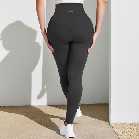 Womens Yoga Pants Seamless Mid High Waisted Tummy Control Butt Lifting Workout Leggings for Women Running in Saudi Arabia