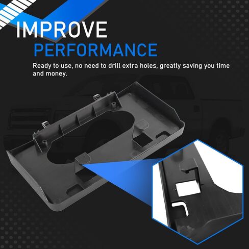 Front Bumper License Plate Bracket Holder Frame Compatible with 2009-2014 Ford F-150 Pickup Trucks Replaces 9L3Z-17A385-A 9L3Z17A385A FO1068134 in Saudi Arabia