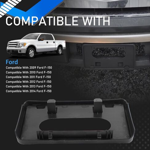 Front Bumper License Plate Bracket Holder Frame Compatible with 2009-2014 Ford F-150 Pickup Trucks Replaces 9L3Z-17A385-A 9L3Z17A385A FO1068134 in Saudi Arabia