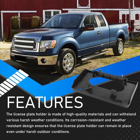 Front Bumper License Plate Bracket Holder Frame Compatible with 2009-2014 Ford F-150 Pickup Trucks Replaces 9L3Z-17A385-A 9L3Z17A385A FO1068134 in Saudi Arabia