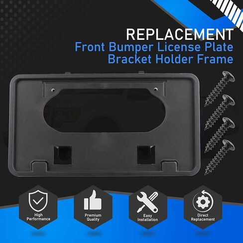 Front Bumper License Plate Bracket Holder Frame Compatible with 2009-2014 Ford F-150 Pickup Trucks Replaces 9L3Z-17A385-A 9L3Z17A385A FO1068134 in Saudi Arabia