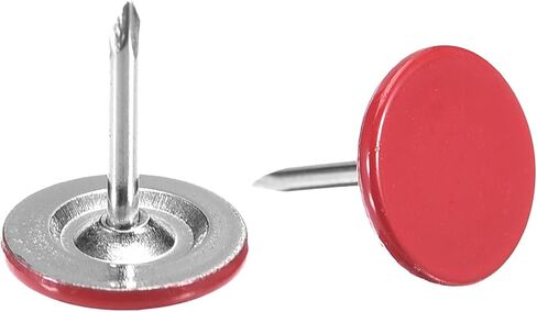 uxcell 100Pcs Upholstery Tacks, 11mmx13mm Flat Head Decorative Furniture Nails Thumb Tack for Furniture Sofa Headboards, Green in Saudi Arabia