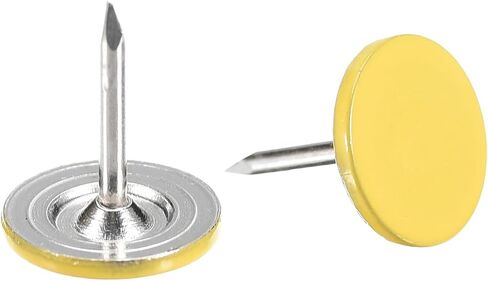 uxcell 100Pcs Upholstery Tacks, 11mmx13mm Flat Head Decorative Furniture Nails Thumb Tack for Furniture Sofa Headboards, Green in Saudi Arabia