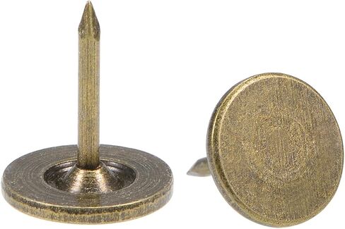 uxcell 100Pcs Upholstery Tacks, 11mmx13mm Flat Head Decorative Furniture Nails Thumb Tack for Furniture Sofa Headboards, Green in Saudi Arabia