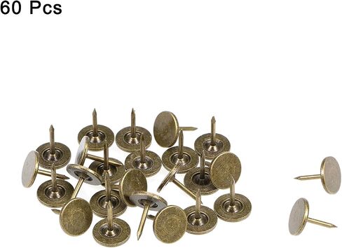 uxcell 100Pcs Upholstery Tacks, 11mmx13mm Flat Head Decorative Furniture Nails Thumb Tack for Furniture Sofa Headboards, Green in Saudi Arabia