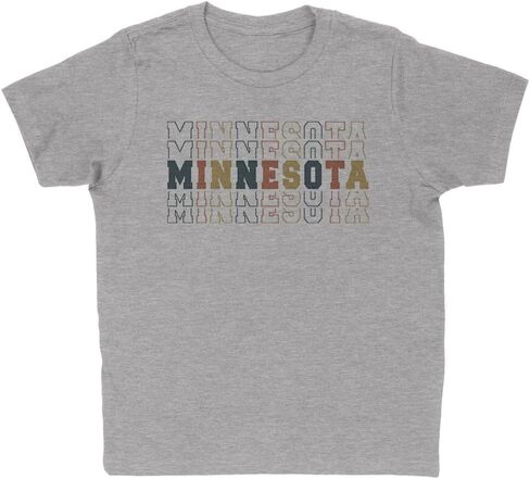 Stacked Minnesota Kids T-Shirt Youth in Saudi Arabia