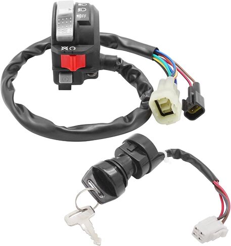M MATI Start Stop Headlight Switch & Ignition Key Switch for Yamaha YFZ450 2004-2005 5TG-83973-09-00 5TG-83973-00-00 5TG-82510-02-00 in Saudi Arabia