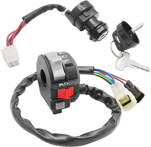 M MATI Start Stop Headlight Switch & Ignition Key Switch for Yamaha YFZ450 2004-2005 5TG-83973-09-00 5TG-83973-00-00 5TG-82510-02-00 in Saudi Arabia