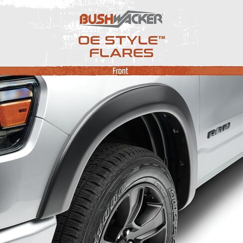 Bushwacker - OE Style, Front Fender Flares | Fits 2019 - 2025 Ram 2500, 3500 (Excludes Dually), Black | 2-Pcs. 50069-02 in Saudi Arabia