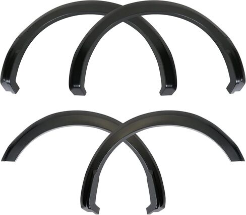 FreeMotor802 متوافق مع 2021-2024 Ford F-150 (باستثناء طرز Raptor و Lightning) Fender Flares ، R style Reste Black Pp Wheel Cover Fender Trim Mud Guards 4pc Set in Kuwait