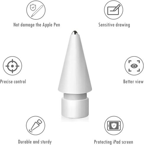 Replacement Pencil Tips for Apple Pencil, Durable Pencil Nibs Set for Apple Pencil Tip(12 PCS) in Saudi Arabia