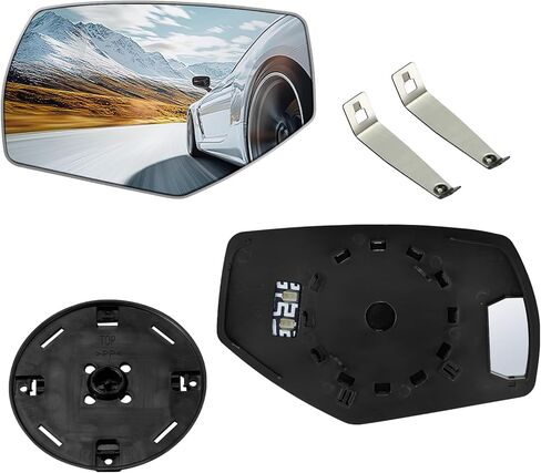 سائق الجانب الأيسر ، الزجاج المرآة المدفأة GM1324145 22919747 متوافق مع GMC Sierra 1500 Chevy Silverado 1500 2014-2018 ، زجاج مسطح مرآة للرسوم الخلفية اليسرى مع لوحة دعم ودعم خلفي in Saudi Arabia