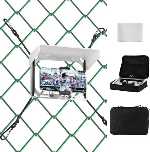 Selens Cell Phone Fence Mount Live Streaming Kit for iPhone,Mevo Camera,Phones and Gopro.Mounting Kit for Gamechanger to a Chain Link Fence for Recording Baseball,Softball and Tennis Games in Kuwait