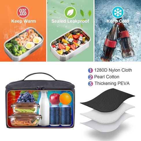 BERTASCHE Lunch Backpack, Laptop Backpack 15.6 inch Work Backpack w/Insulated Cooler Lunch box for Men Women, Casual Daypack for Work Commuter Picnic College in Kuwait